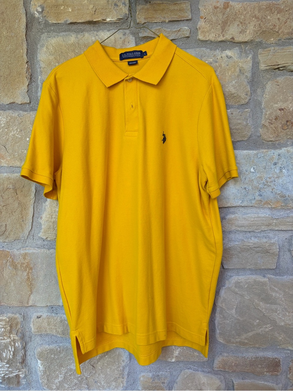 U.S. Polo Assn. Men's Bright Yellow Short Sleeve Polo